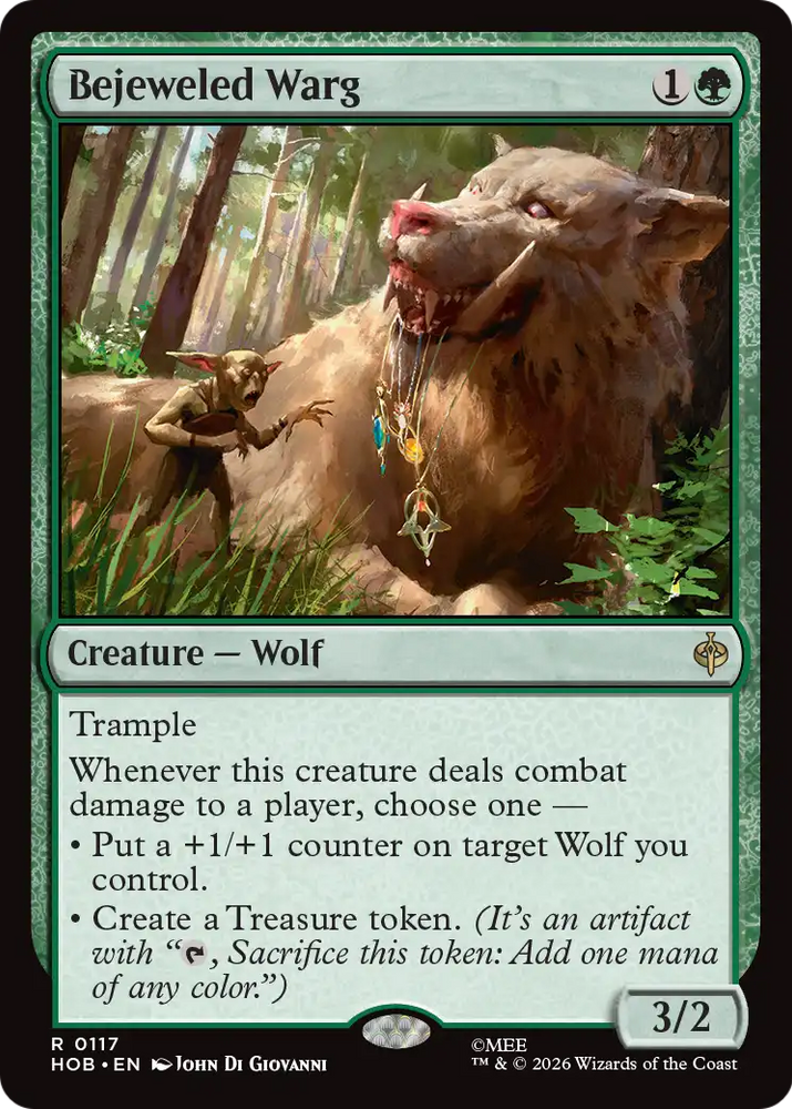 Bejeweled Warg [The Hobbit] Magic: The Gathering