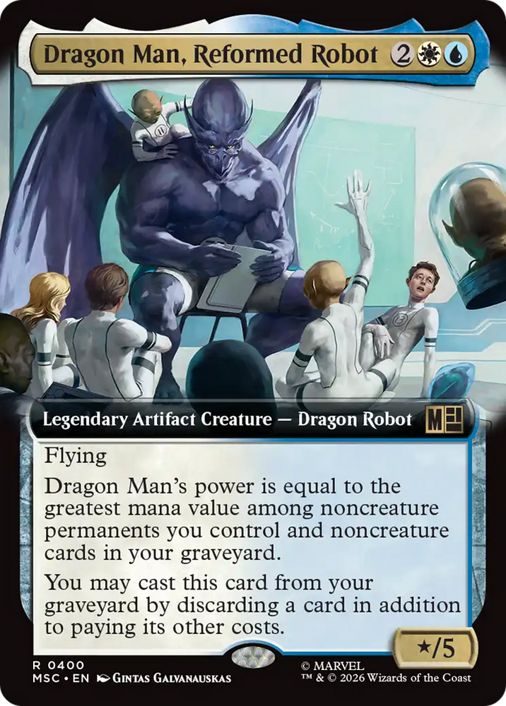 Dragon Man, Reformed Robot (Extended Art) [Marvel Super Heroes Commander] Magic: The Gathering