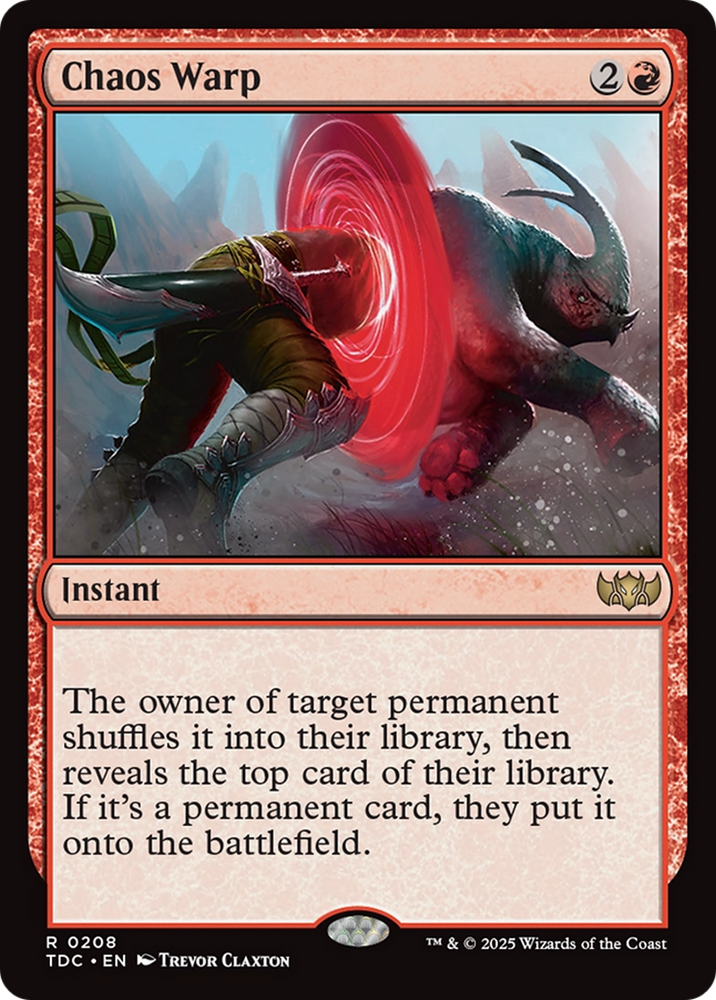 Chaos Warp [Tarkir: Dragonstorm Commander] Magic: The Gathering