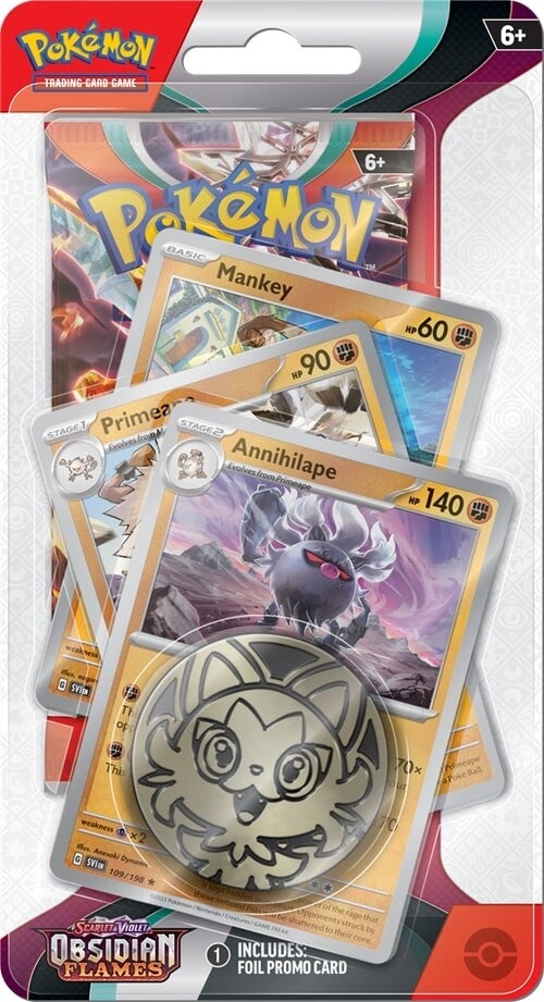 Scarlet & Violet: Obsidian Flames - Single Pack Blister (Annihilape, Primeape, Mankey) Pokémon