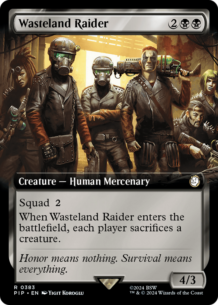 Wasteland Raider (Extended Art) [Fallout] Magic: The Gathering