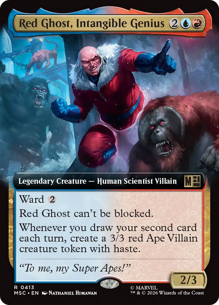 Red Ghost, Intangible Genius (Extended Art) [Marvel Super Heroes Commander] Magic: The Gathering