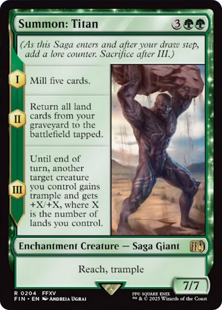 Summon: Titan [FINAL FANTASY] Magic: The Gathering