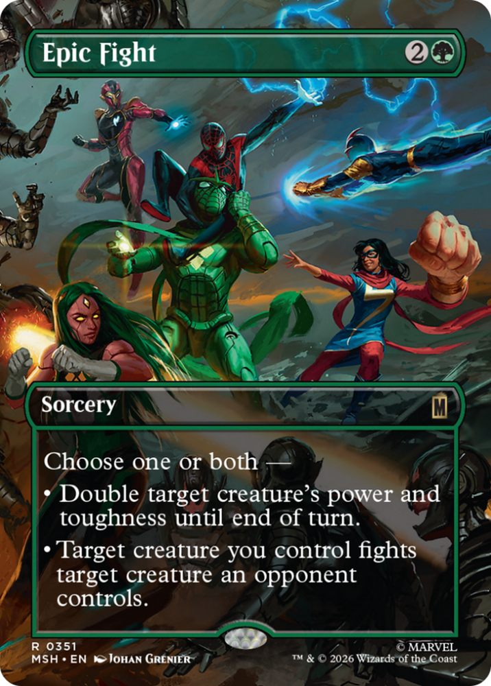Epic Fight (Borderless) [Marvel Super Heroes] Magic: The Gathering