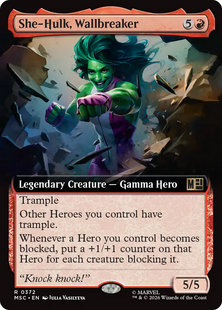 She-Hulk, Wallbreaker (Extended Art) [Marvel Super Heroes Commander] Magic: The Gathering