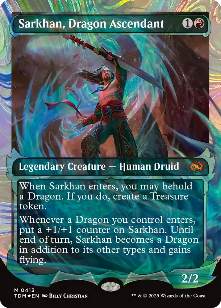 Sarkhan, Dragon Ascendant (0413) (Showcase) (Halo Foil) [Tarkir: Dragonstorm] Magic: The Gathering