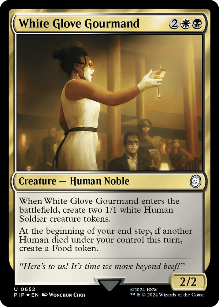 White Glove Gourmand (Surge Foil) [Fallout] Magic: The Gathering