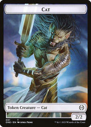 Phyrexian Mite (012) // Cat Double-Sided Token [Phyrexia: All Will Be One Tokens] Magic: The Gathering