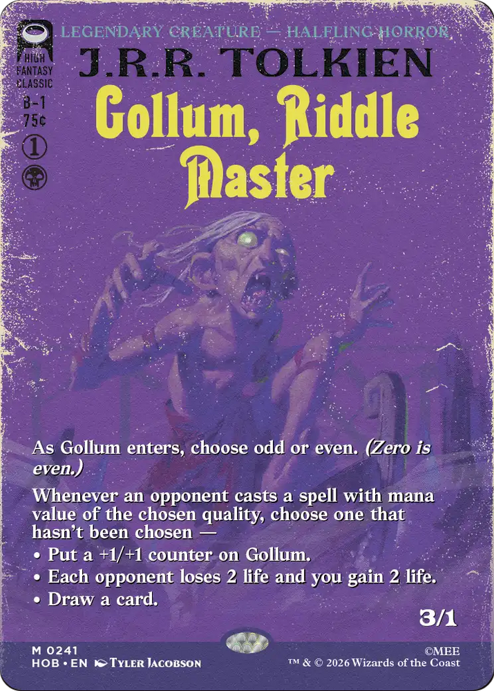 Gollum, Riddle Master (Borderless) [The Hobbit] Magic: The Gathering