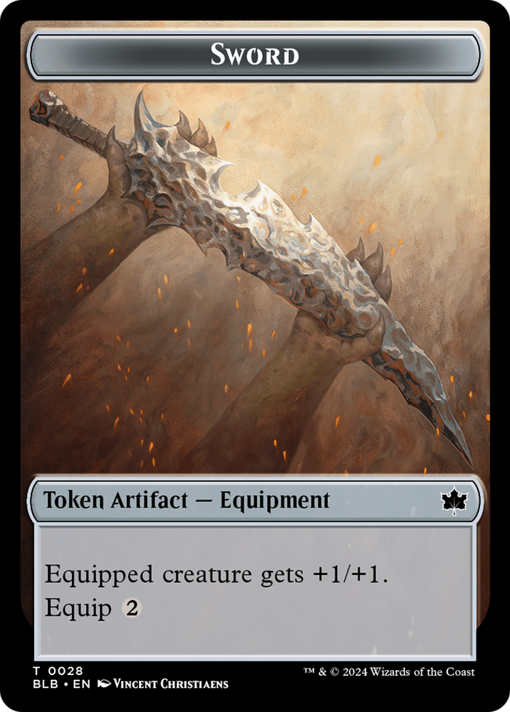 Sword // Manifold Mouse Double-Sided Token [Bloomburrow Tokens] Magic: The Gathering