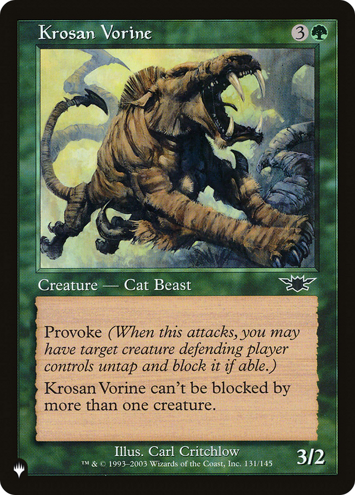 Krosan Vorine [The List] Magic: The Gathering