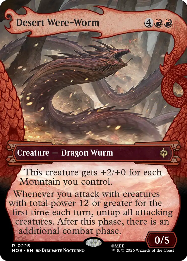 Desert Were-Worm (Showcase) [The Hobbit] Magic: The Gathering