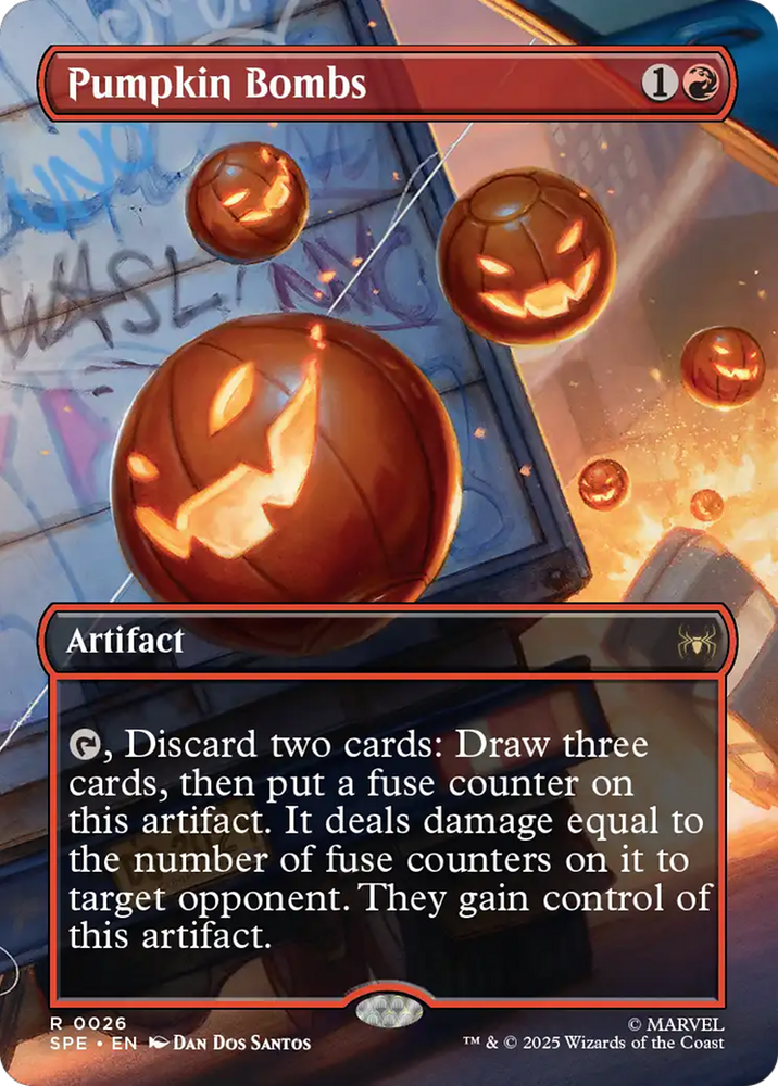 Pumpkin Bombs (Borderless) [Marvel's Spider-Man: Eternal-Legal] Magic: The Gathering