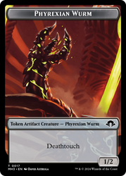 Servo // Phyrexian Wurm (0017) Double-Sided Token [Modern Horizons 3 Tokens] Magic: The Gathering