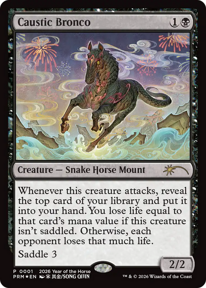 Caustic Bronco (Year of the Horse 2026) [Standard Showdown Promos] Magic: The Gathering