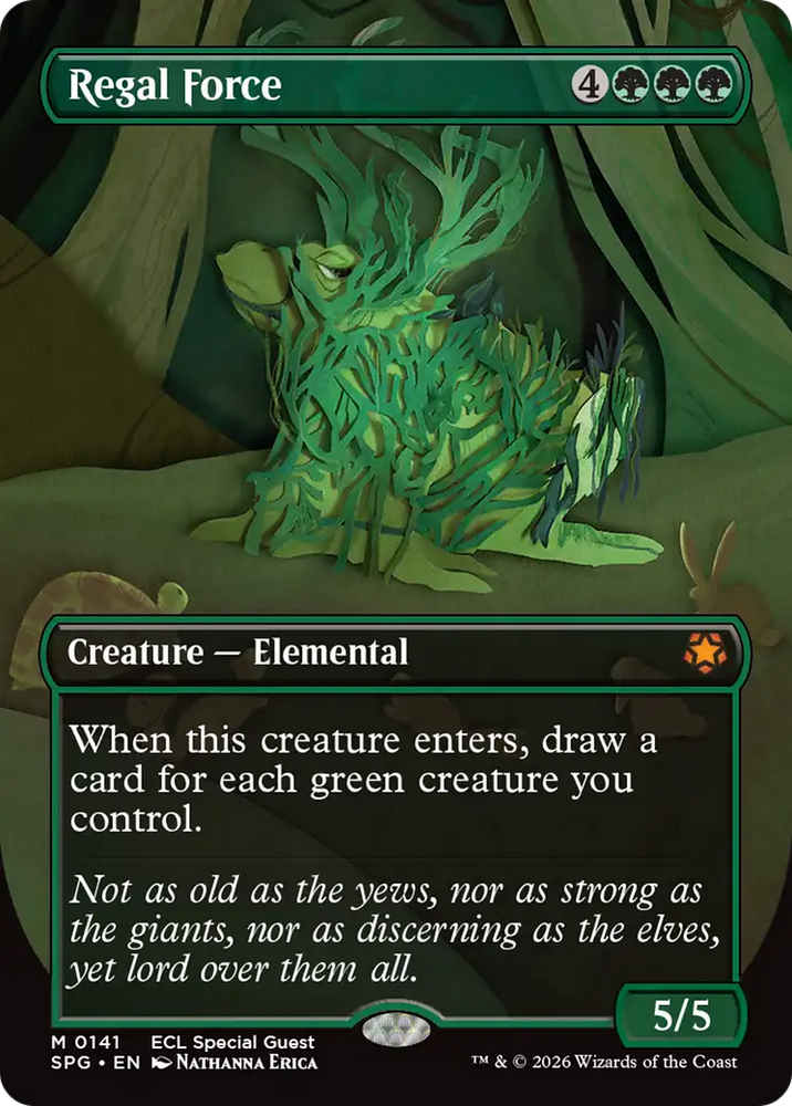 Regal Force (Borderless) [Lorwyn Eclipsed Special Guests] Magic: The Gathering