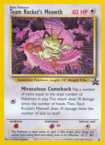 Team Rocket's Meowth (18) [Wizards of the Coast: Black Star Promos] Pokémon