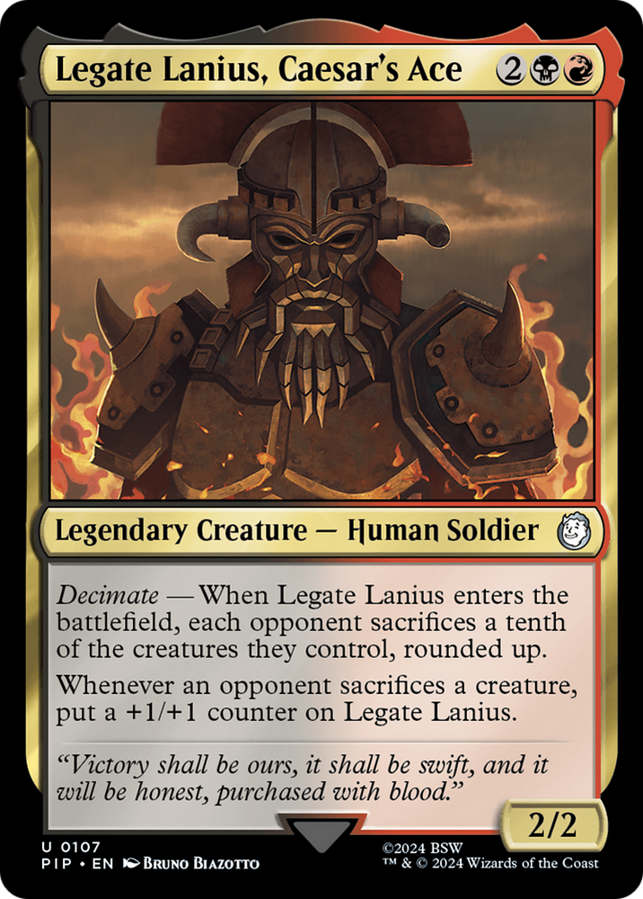 Legate Lanius, Caesar's Ace [Fallout] Magic: The Gathering