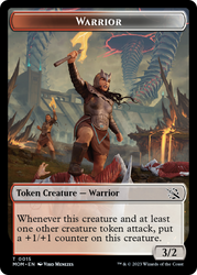 Warrior // Zombie Double-Sided Token [March of the Machine Tokens] Magic: The Gathering