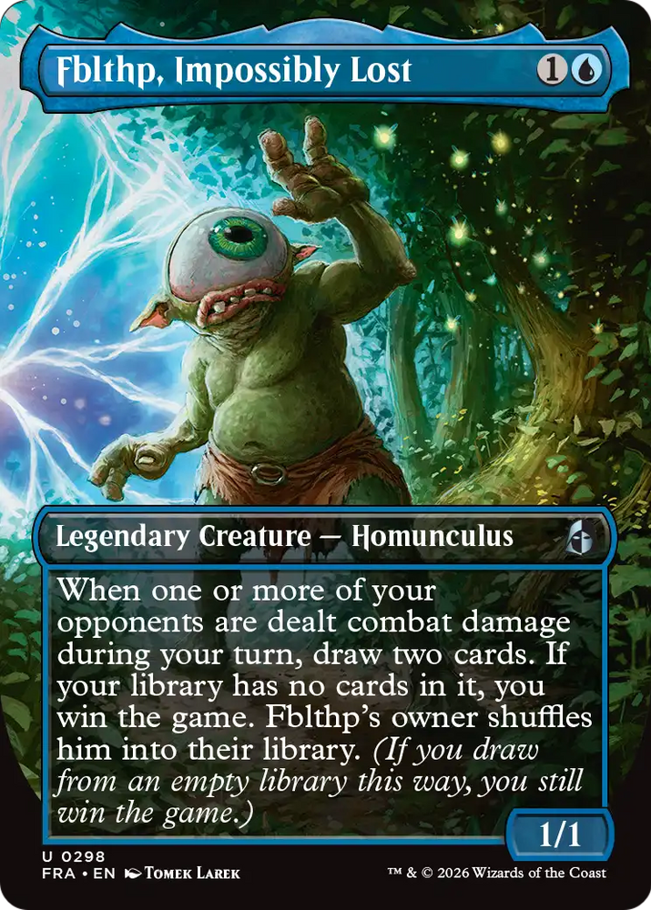 Fblthp, Impossibly Lost (Borderless) [Reality Fracture] Magic: The Gathering