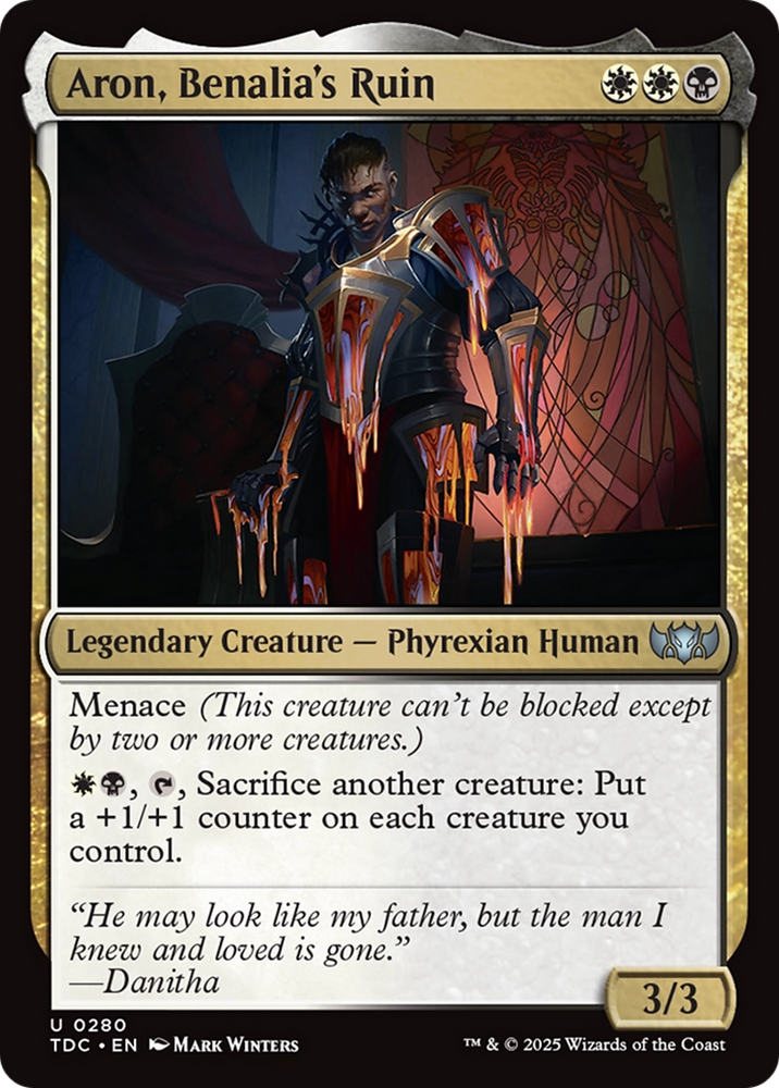 Aron, Benalia's Ruin [Tarkir: Dragonstorm Commander] Magic: The Gathering