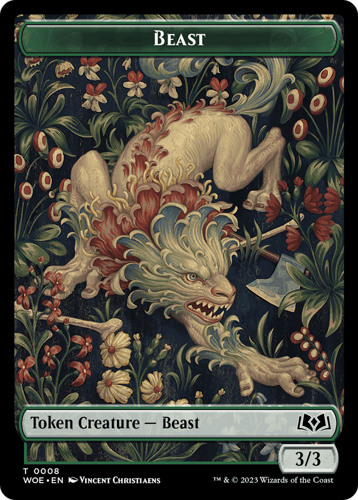 Beast // Food (0011) Double-Sided Token [Wilds of Eldraine Tokens] Magic: The Gathering