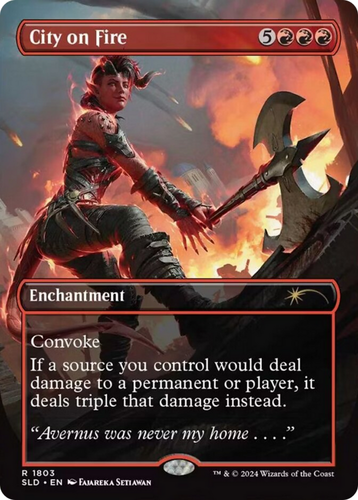 City on Fire (Rainbow Foil) [Secret Lair Drop Series] Magic: The Gathering
