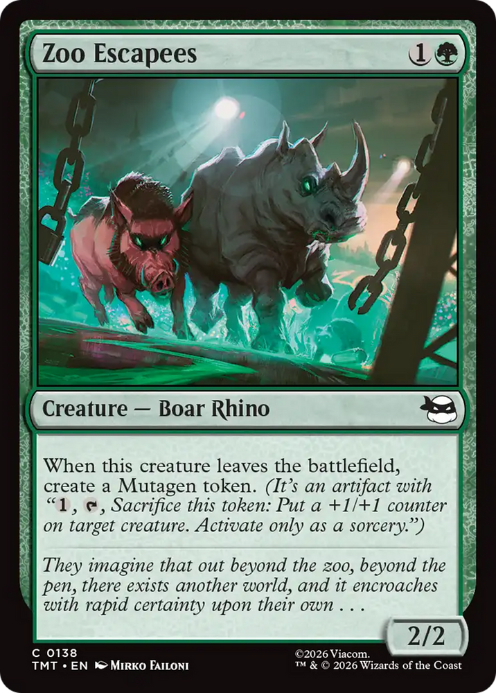 Zoo Escapees [Teenage Mutant Ninja Turtles] Magic: The Gathering