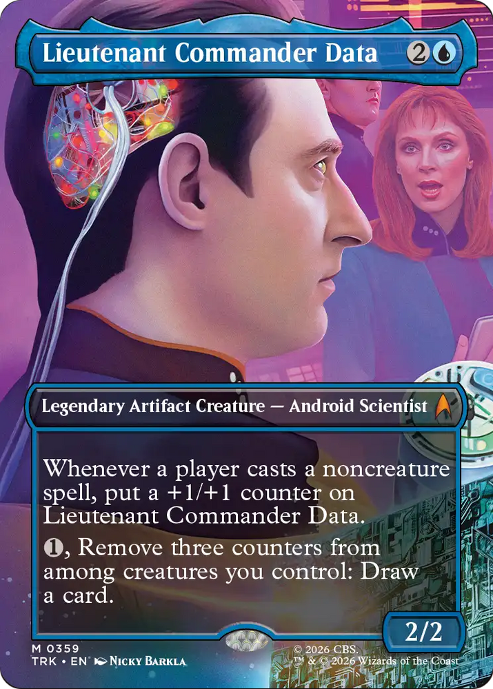 Lieutenant Commander Data (Borderless) [Star Trek] Magic: The Gathering