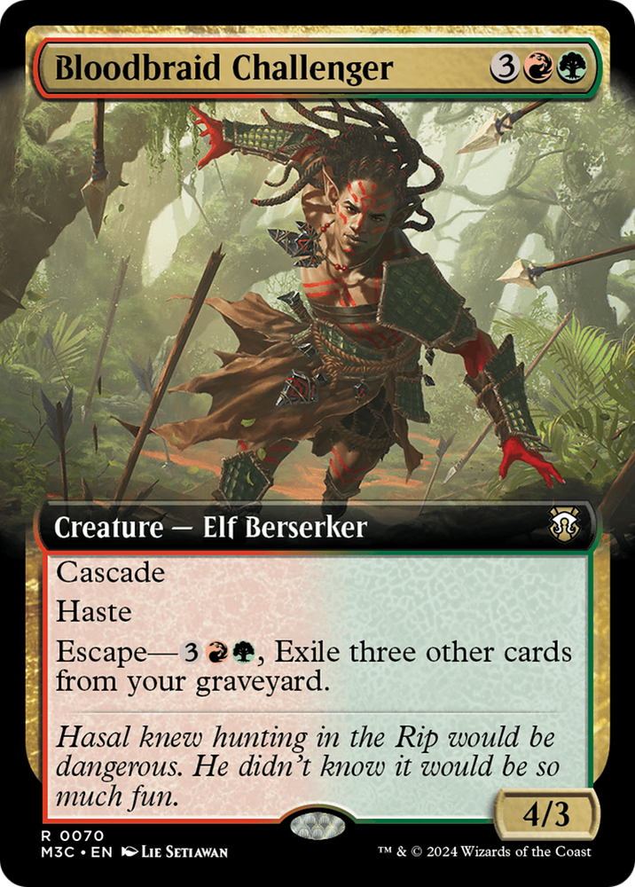 Bloodbraid Challenger (Extended Art) [Modern Horizons 3 Commander] Magic: The Gathering
