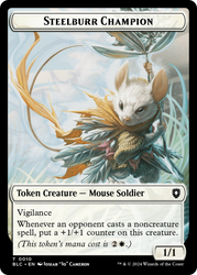 Steelburr Champion // Squid Double-Sided Token [Bloomburrow Commander Tokens] Magic: The Gathering