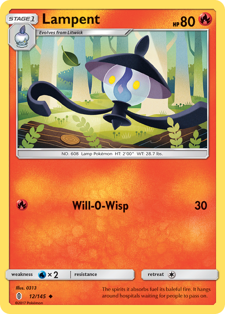 Lampent (12/145) [Sun & Moon: Guardians Rising] Pokémon