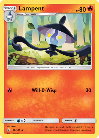 Lampent (12/145) [Sun & Moon: Guardians Rising] Pokémon