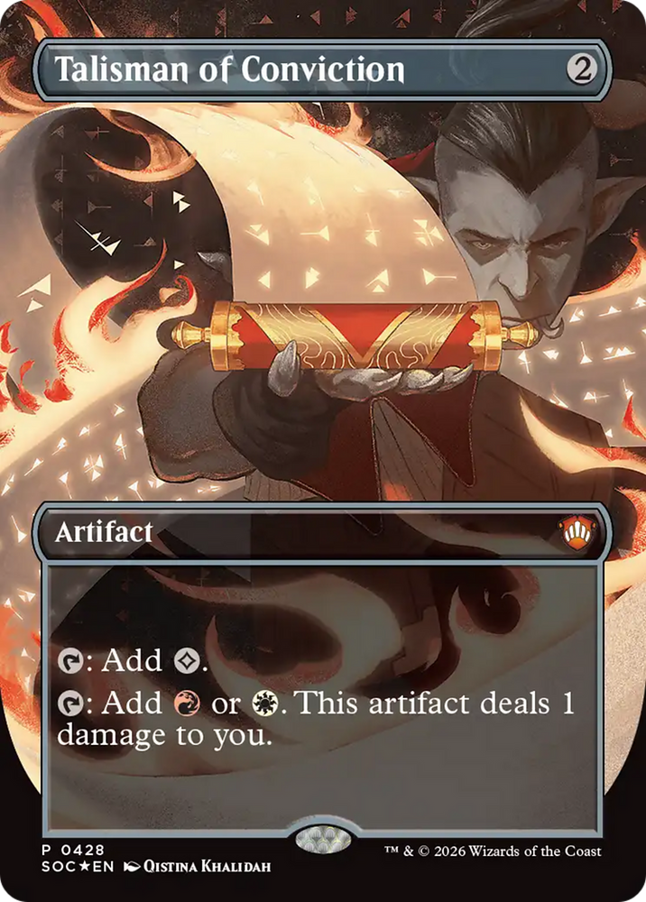 Talisman of Conviction (Borderless) [Secrets of Strixhaven Commander] Magic: The Gathering