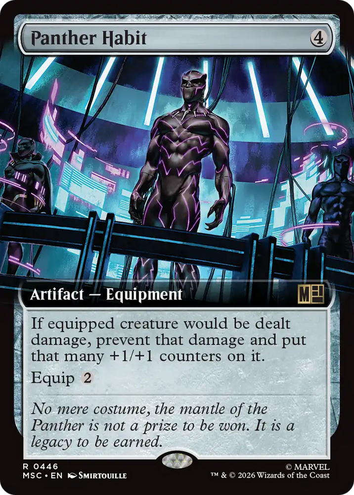 Panther Habit (Extended Art) [Marvel Super Heroes Commander] Magic: The Gathering