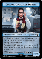 Soldier // Osgood, Operation Double Double-Sided Token (Surge Foil) [Doctor Who Tokens] Magic: The Gathering
