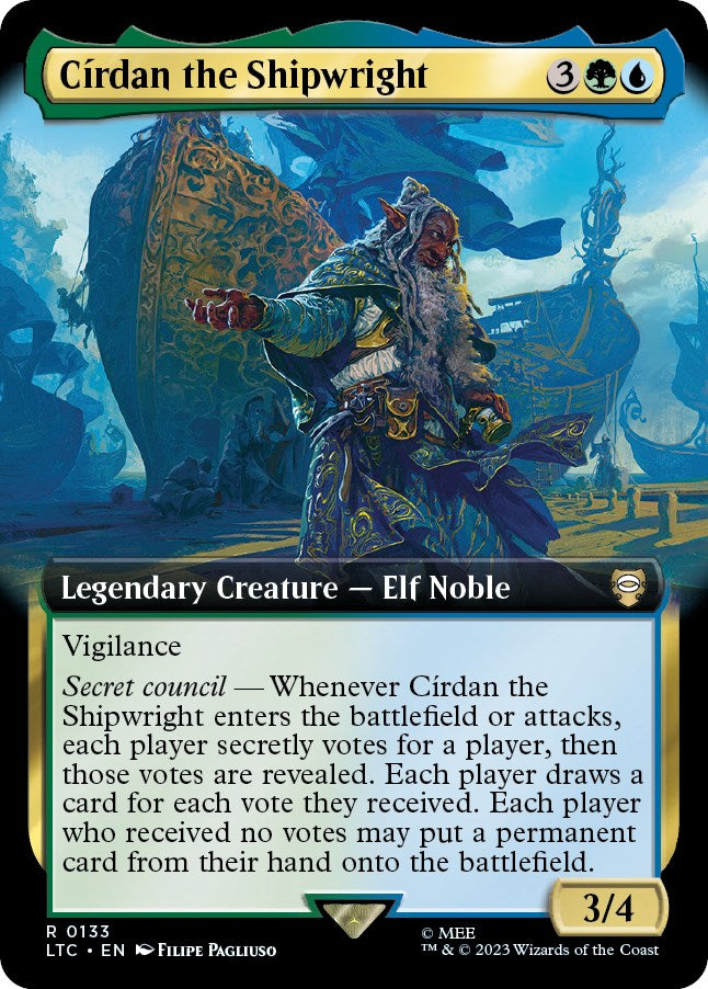 Cirdan the Shipwright (Extended Art) [The Lord of the Rings: Tales of Middle-Earth Commander] Magic: The Gathering