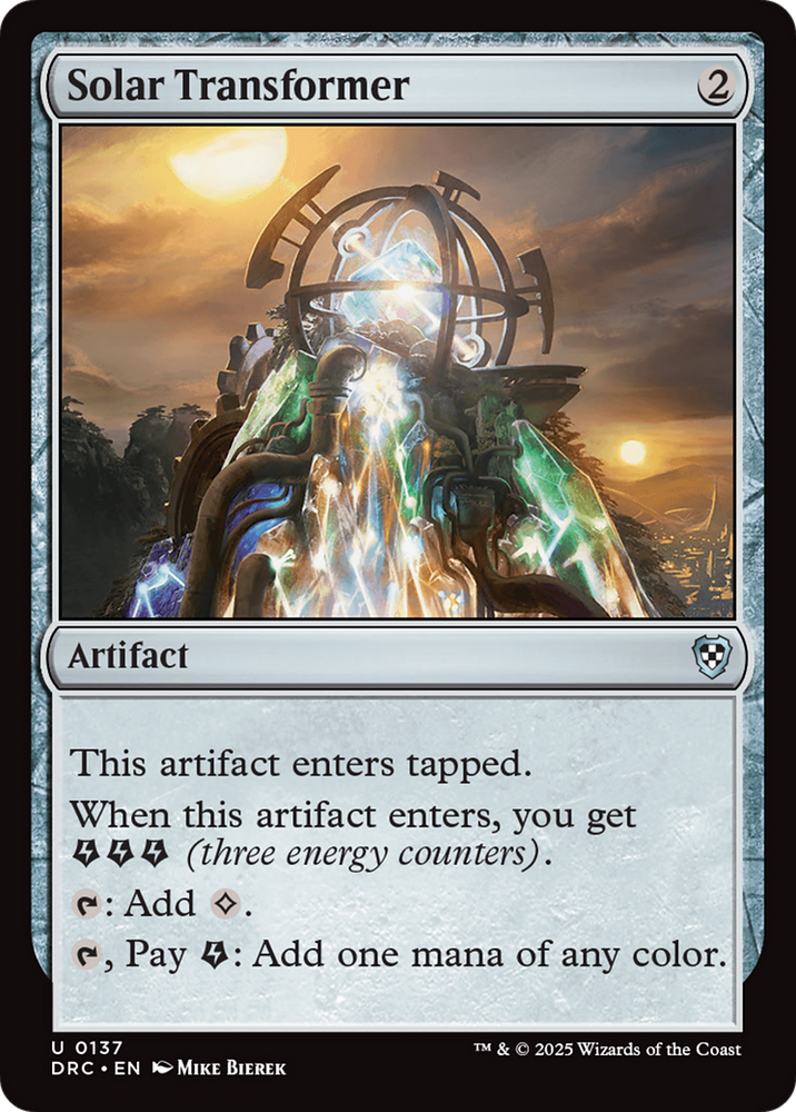 Solar Transformer [Aetherdrift Commander] Magic: The Gathering