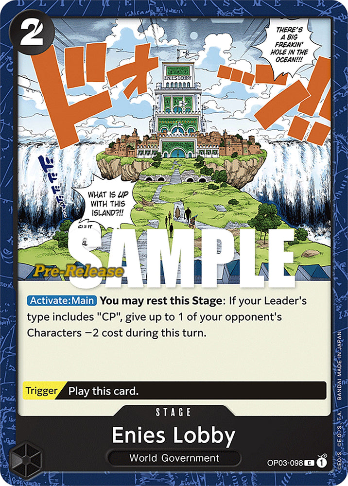 Enies Lobby [Pillars of Strength Pre-Release Cards] Bandai