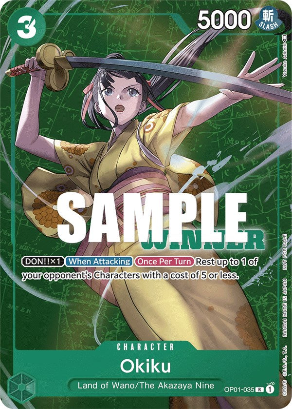 Okiku (Tournament Pack Vol. 4) [Winner] [One Piece Promotion Cards] Bandai