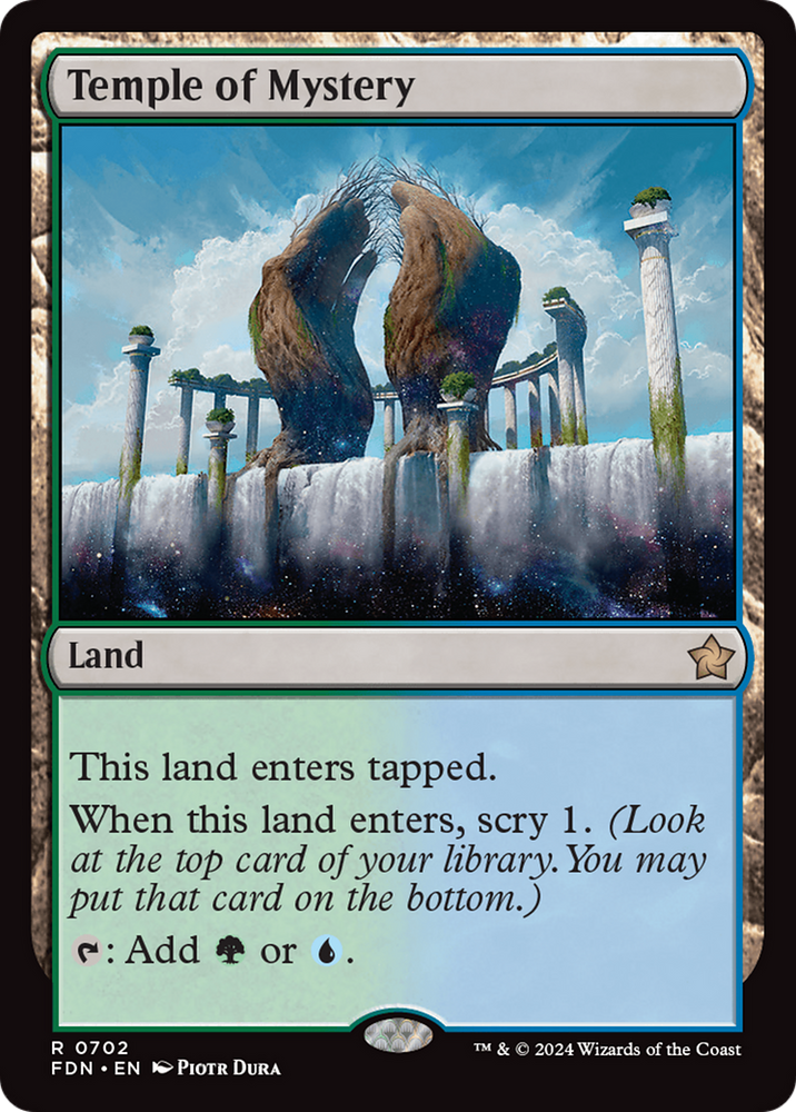 Temple of Mystery [Foundations] Magic: The Gathering