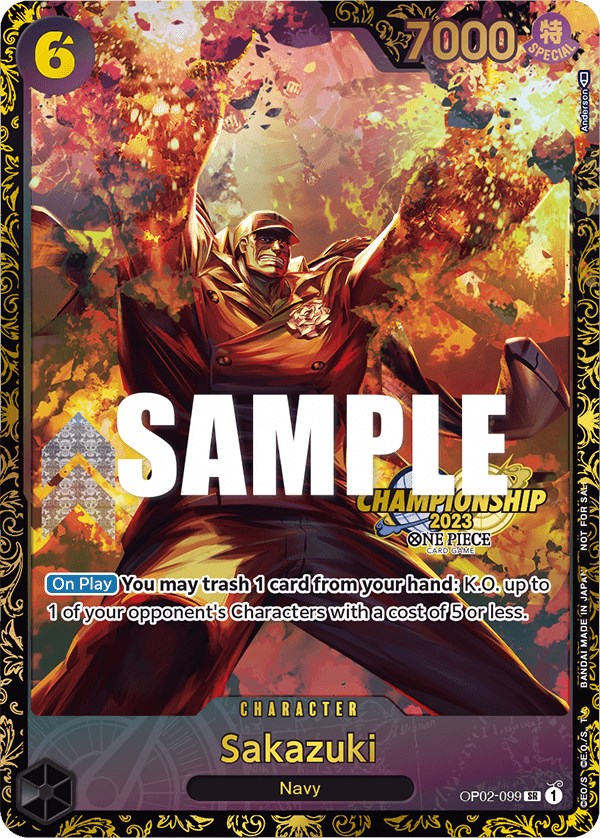 Sakazuki (Championship 2023) [One Piece Promotion Cards] Bandai