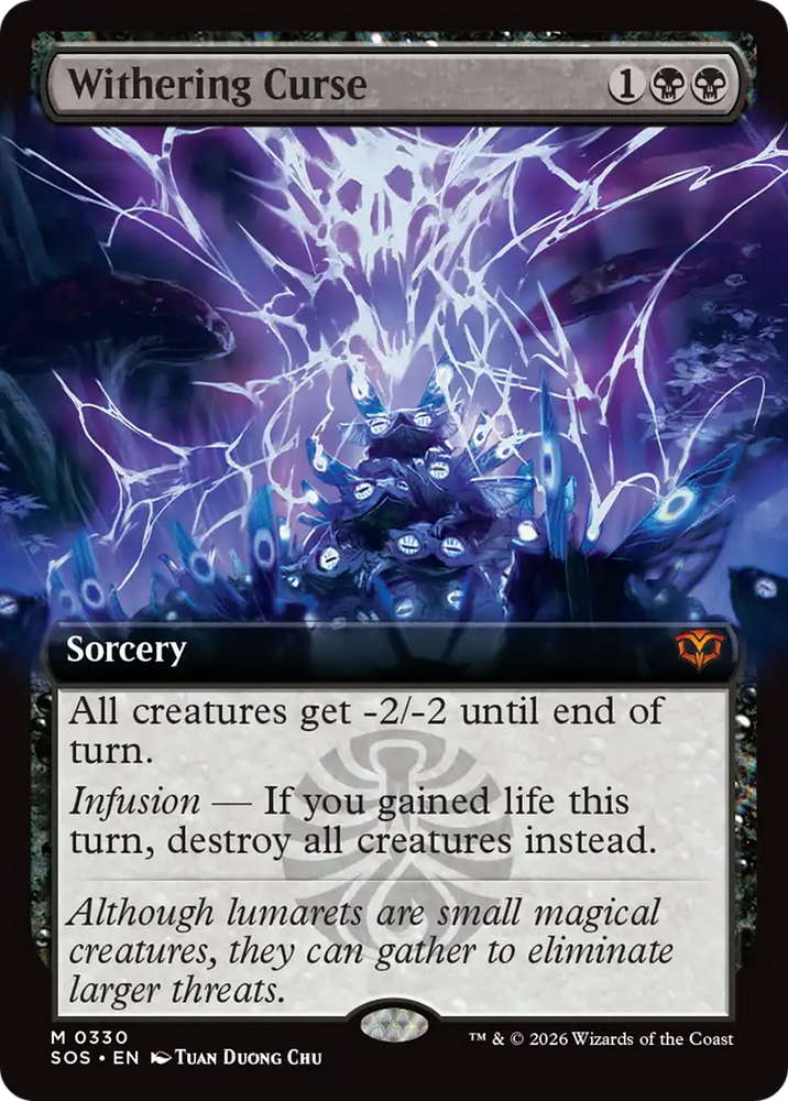 Withering Curse (Extended Art) [Secrets of Strixhaven] Magic: The Gathering