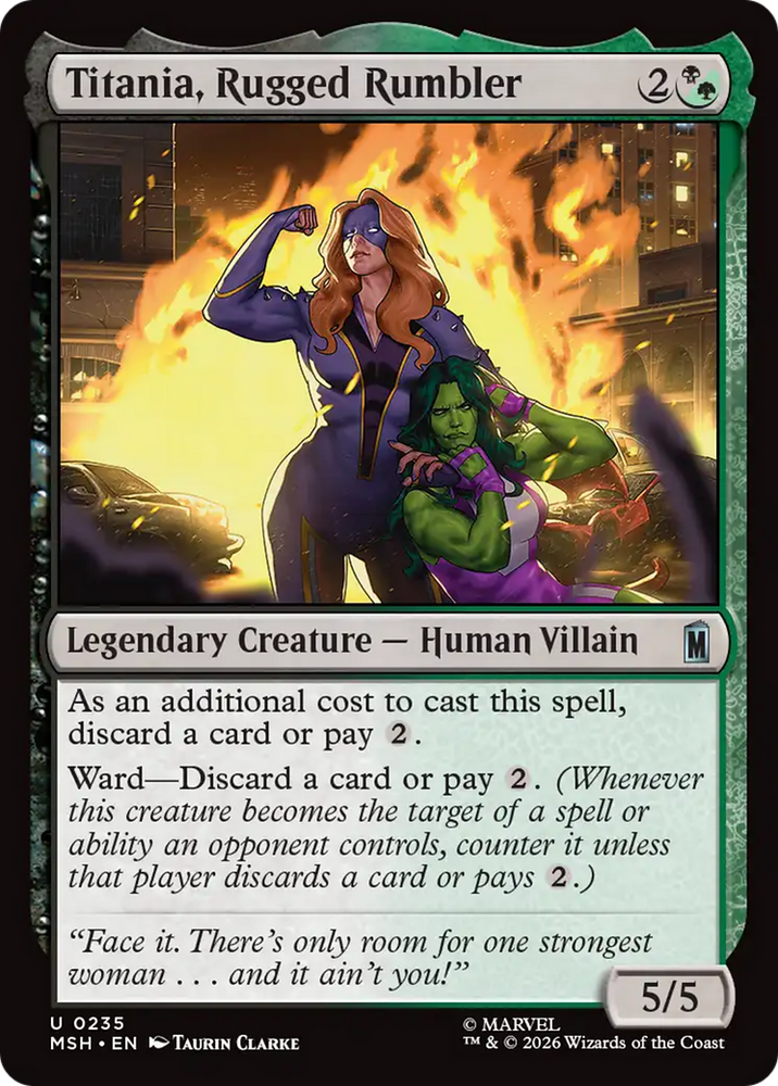 Titania, Rugged Rumbler [Marvel Super Heroes] Magic: The Gathering