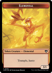 Elemental (0026) // Construct (0041) Double-Sided Token [Commander Masters Tokens] Magic: The Gathering