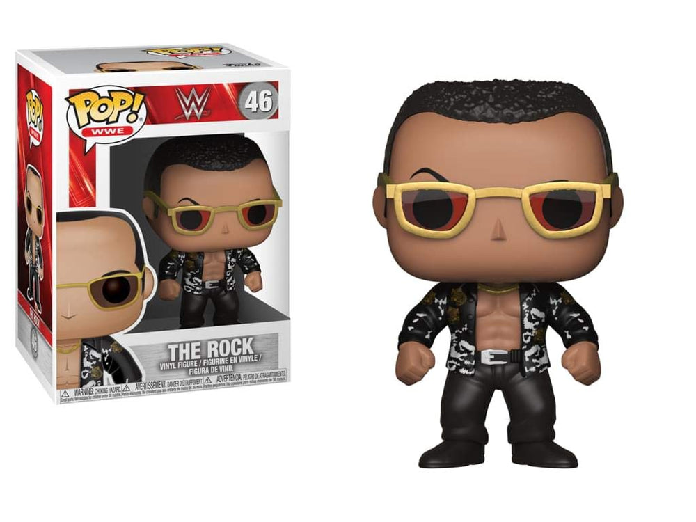 Funko POP! WWE: - The Rock Old School (Styles May Vary) Collectible Toy FUNKO