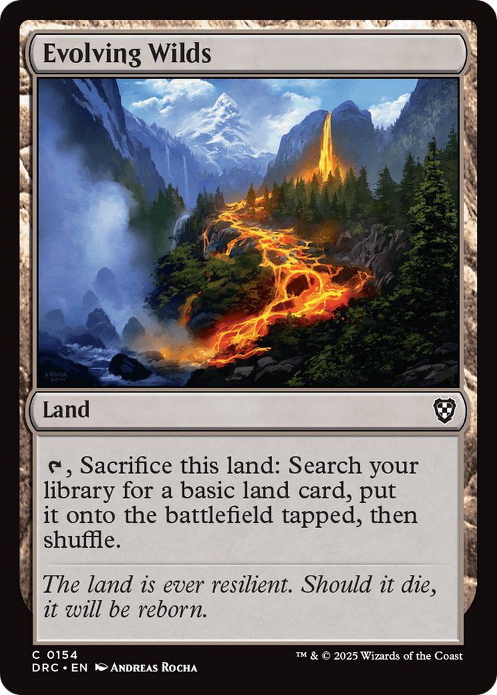 Evolving Wilds (0154) [Aetherdrift Commander] Magic: The Gathering