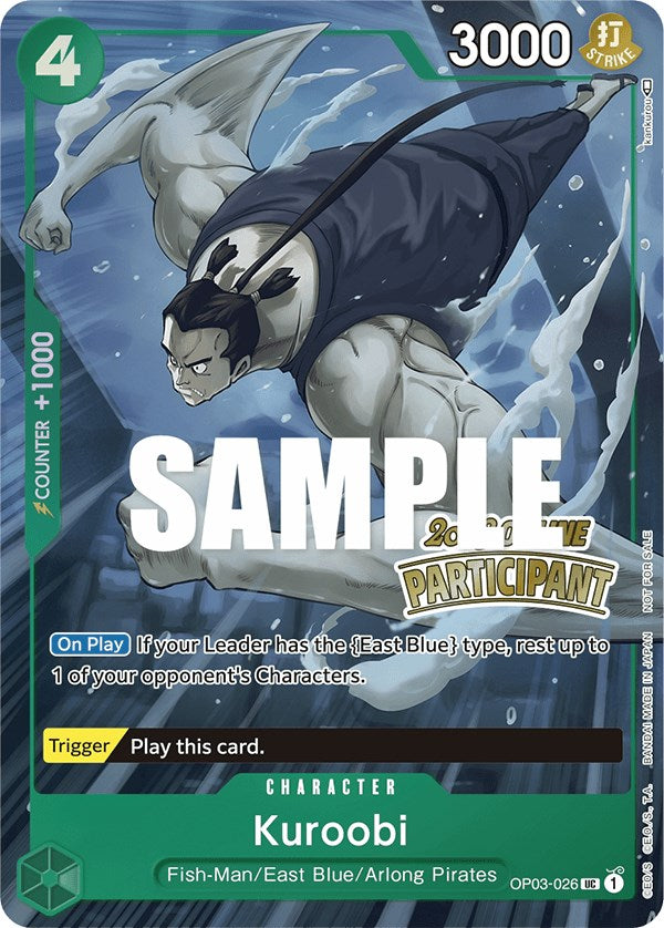 Kuroobi (Online Regional 2023) [Participant] [One Piece Promotion Cards] Bandai