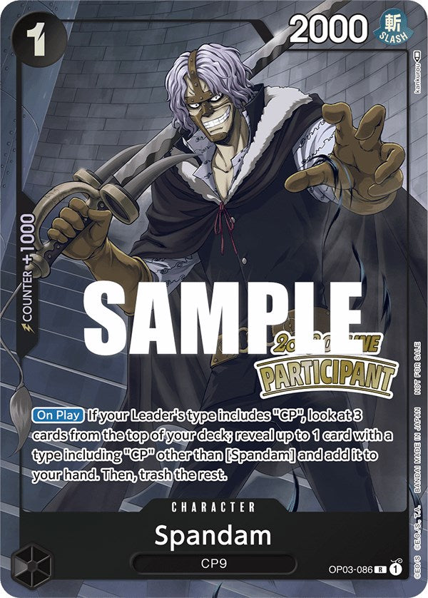 Spandam (Online Regional 2023) [Participant] [One Piece Promotion Cards] Bandai