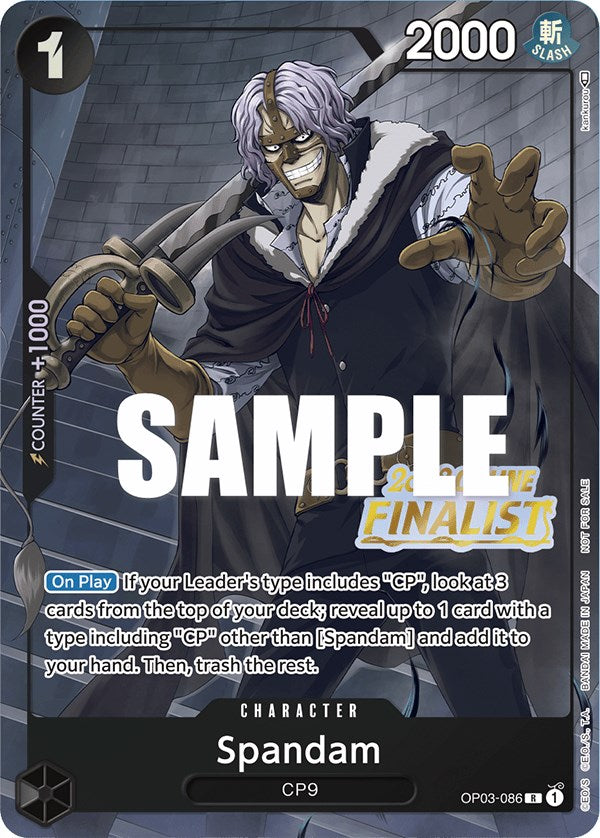 Spandam (Online Regional 2023) [Finalist] [One Piece Promotion Cards] Bandai